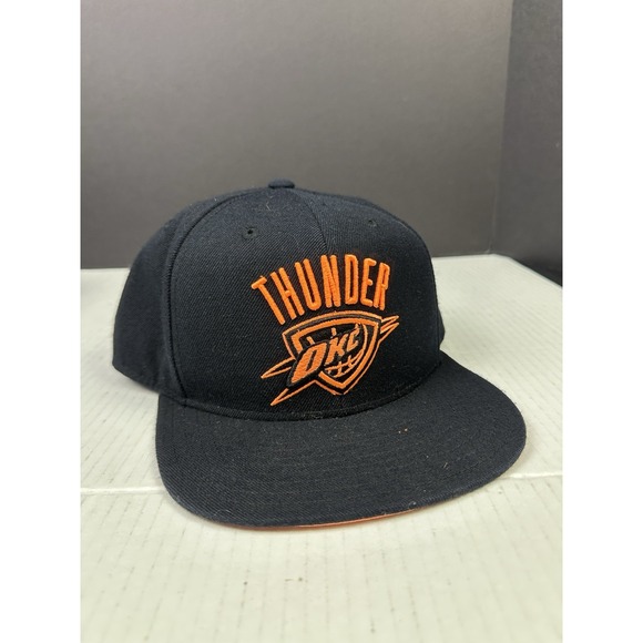 adidas Other - Adidas OKC Oklahoma City THUNDER Black & Orange Snapback‎ Hat Adult Adjustable